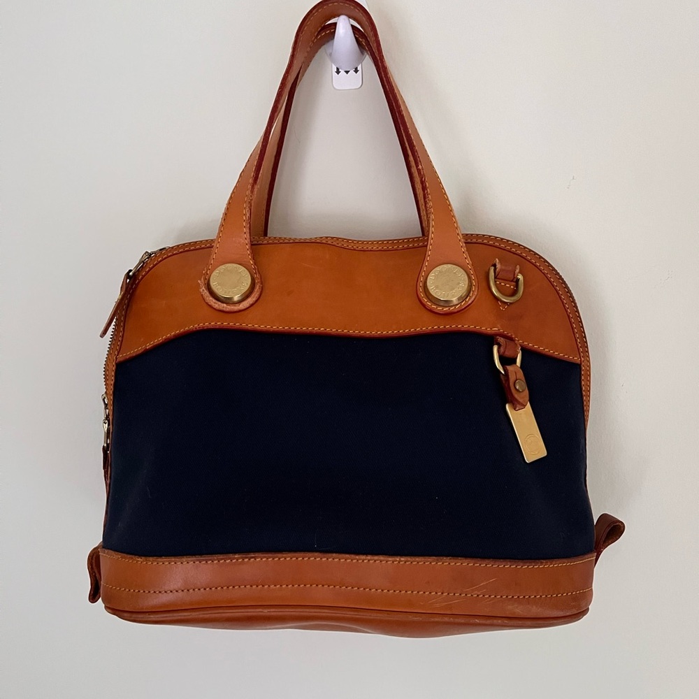 Dooney and Bourke Vintage Cabriolet Small Canvas Leather Weekender